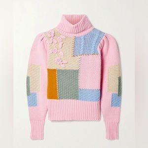 LoveShackFancy patchwork turtleneck